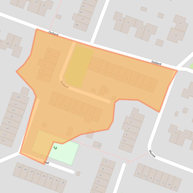 Kaart van postcodegebied 9642JA.