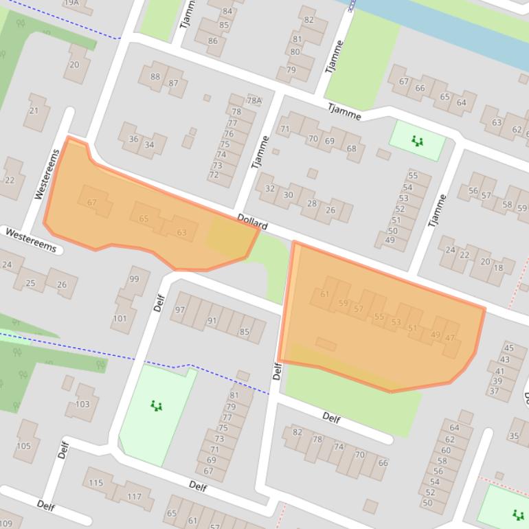 Kaart van postcodegebied 9642JB.