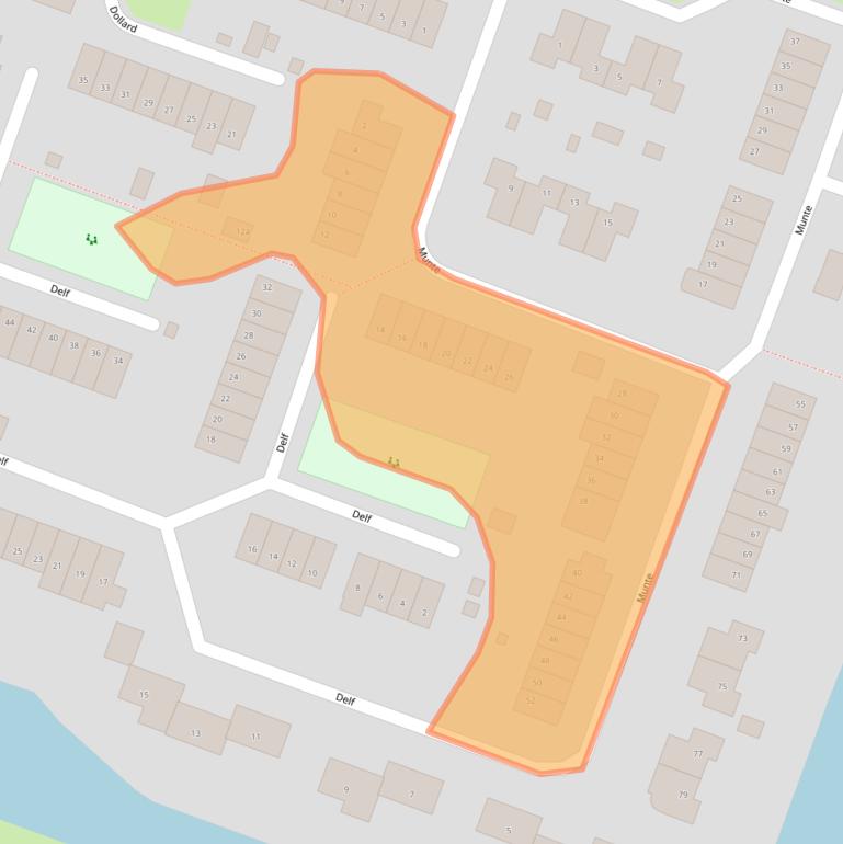 Kaart van postcodegebied 9642JG.