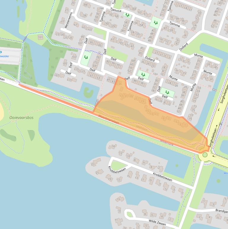 Kaart van postcodegebied 9642JH.