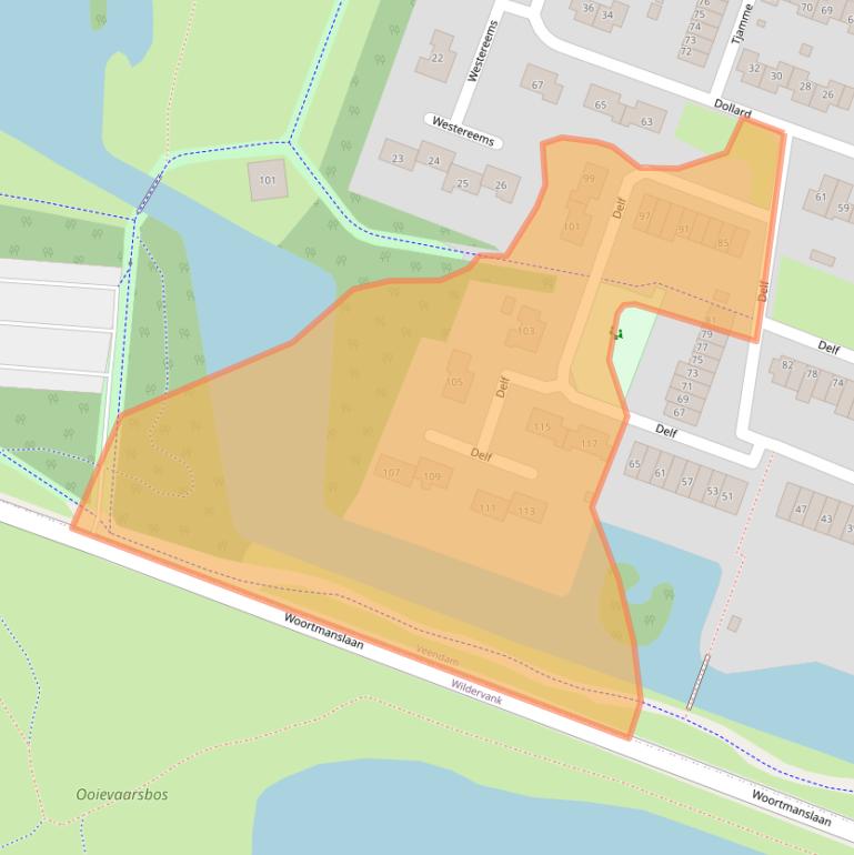 Kaart van postcodegebied 9642JK.