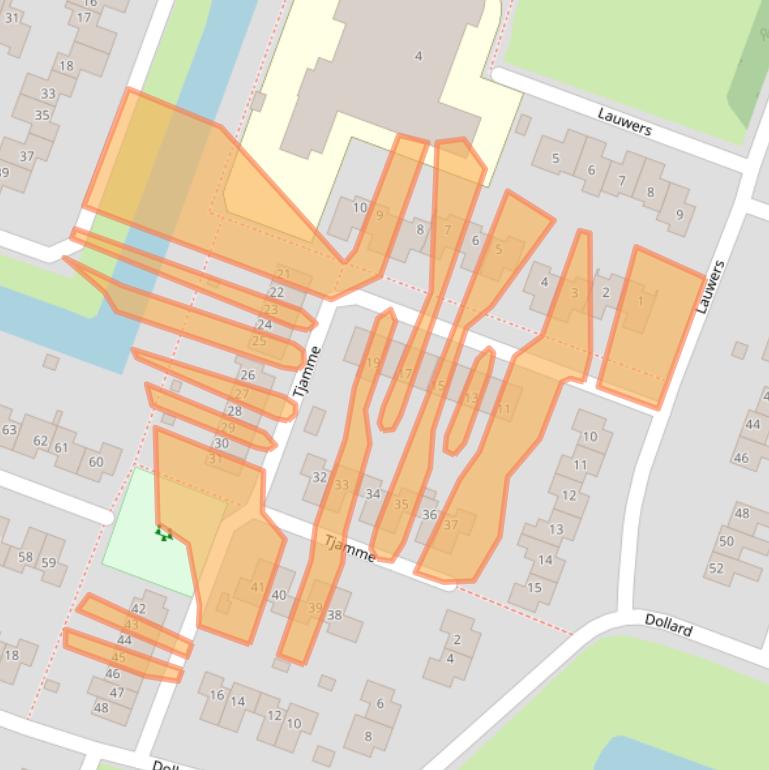 Kaart van postcodegebied 9642JS.