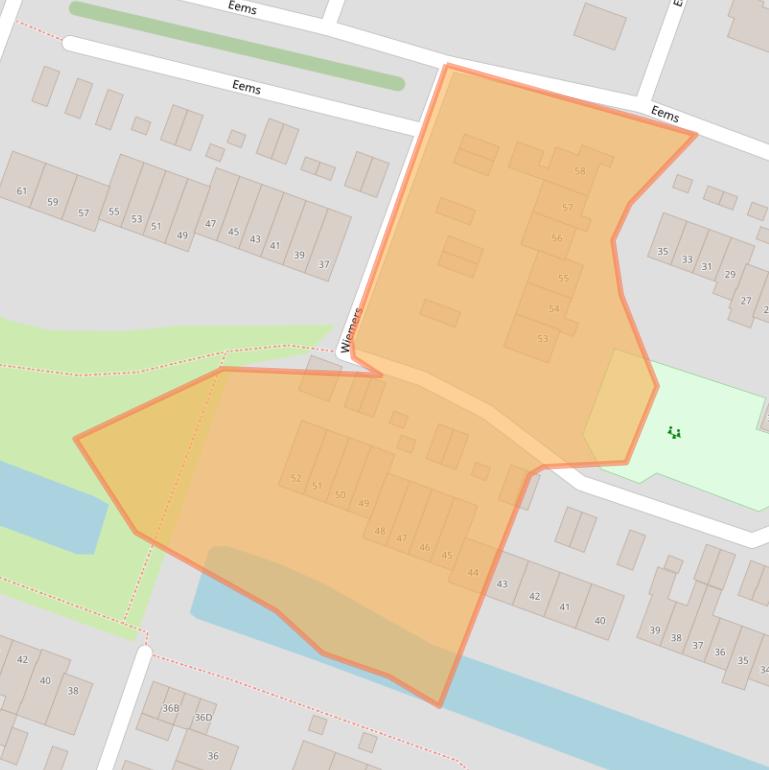 Kaart van postcodegebied 9642KJ.