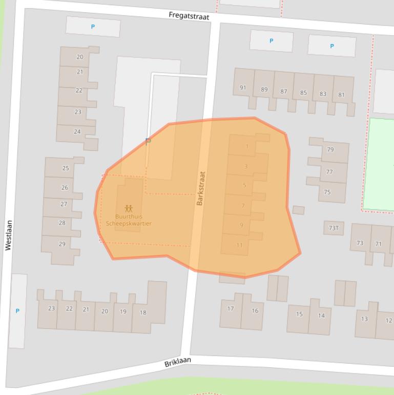 Kaart van postcodegebied 9642LG.
