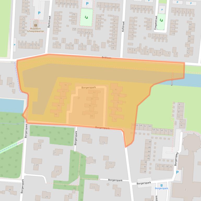 Kaart van postcodegebied 9642LR.