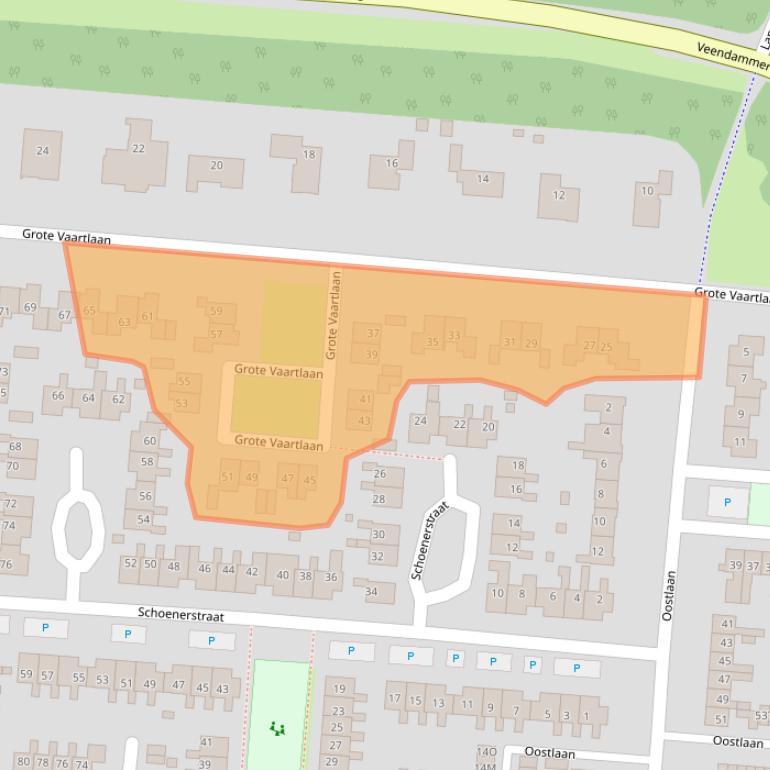 Kaart van postcodegebied 9642PB.