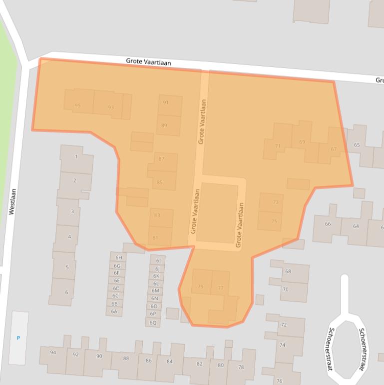 Kaart van postcodegebied 9642PC.