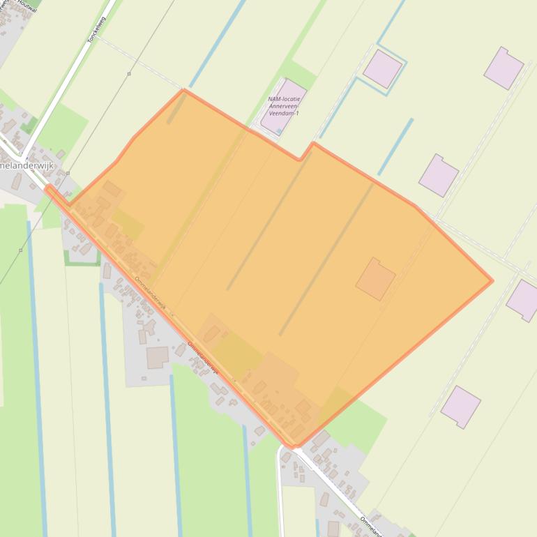 Kaart van postcodegebied 9644TH.