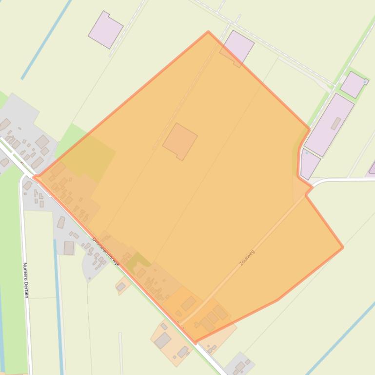 Kaart van postcodegebied 9644TJ.