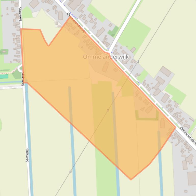 Kaart van postcodegebied 9644TN.