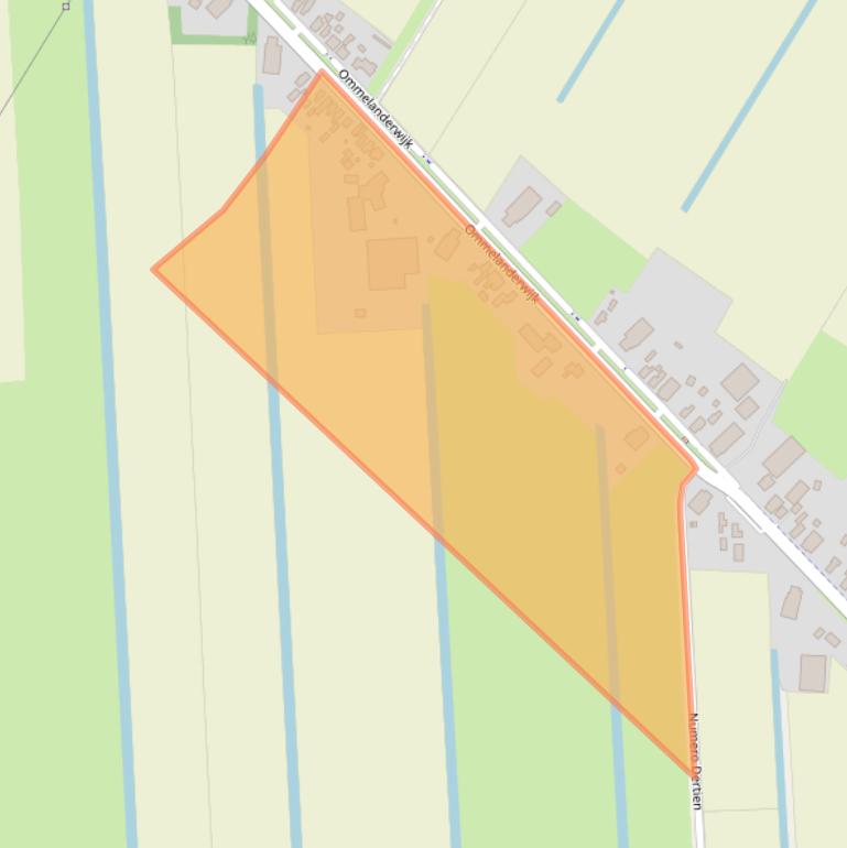 Kaart van postcodegebied 9644TP.