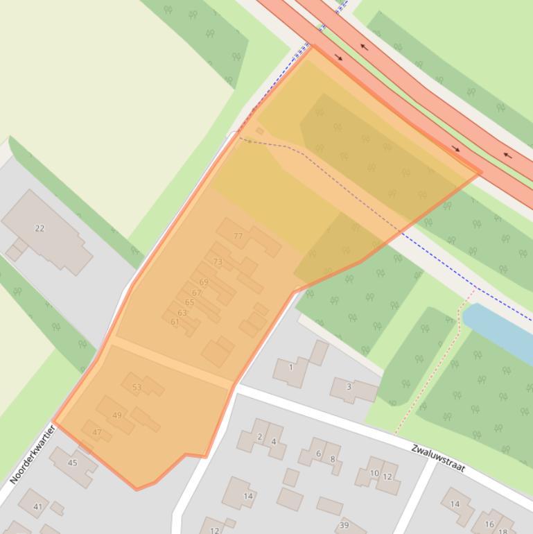 Kaart van postcodegebied 9644VB.