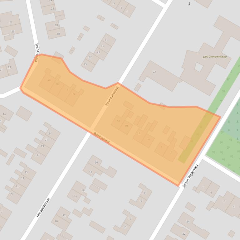 Kaart van postcodegebied 9644VM.