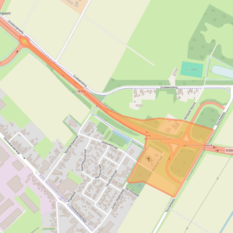 Kaart van postcodegebied 9644VN.