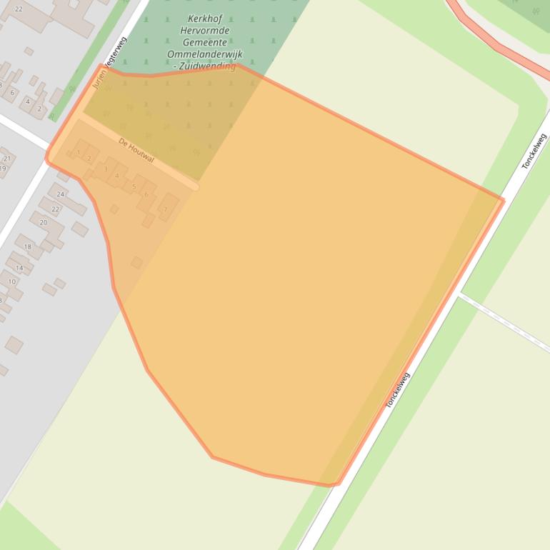 Kaart van postcodegebied 9644VS.