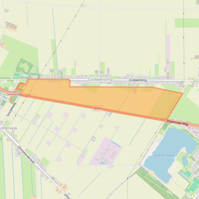 Kaart van postcodegebied 9644XC.