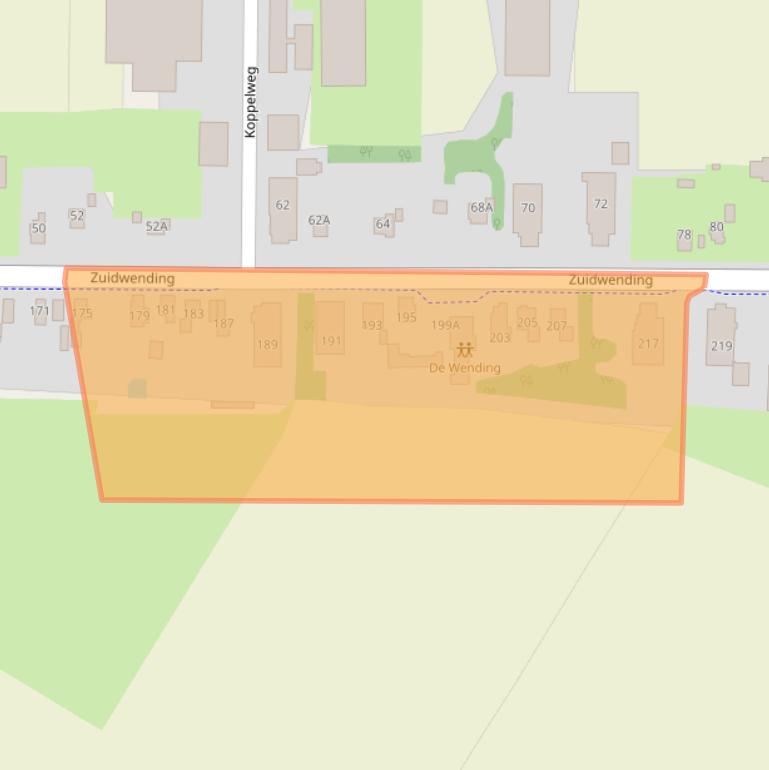 Kaart van postcodegebied 9644XE.