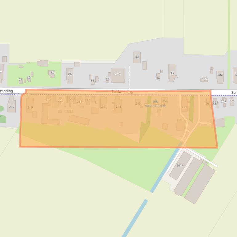 Kaart van postcodegebied 9644XG.