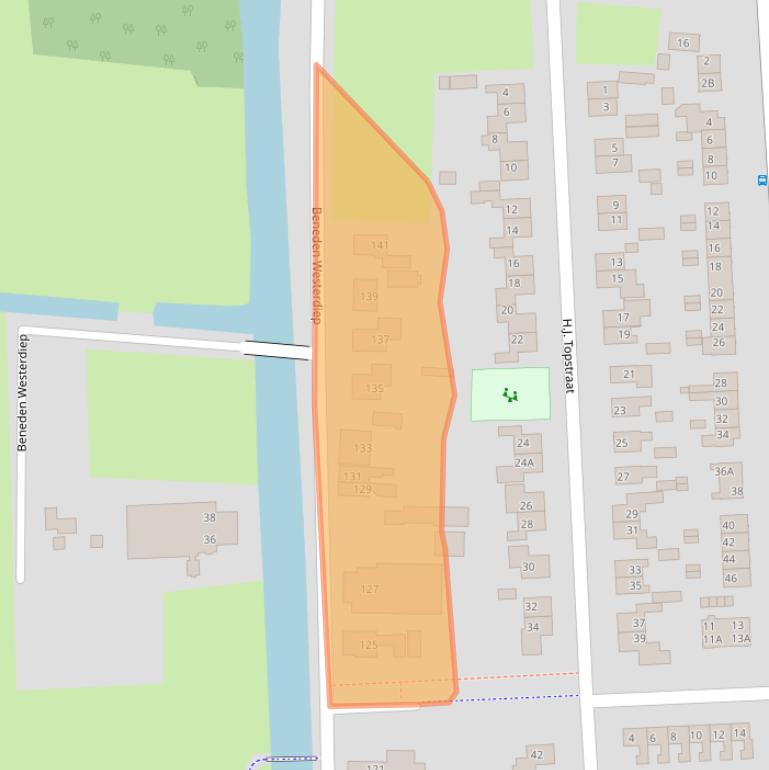 Kaart van postcodegebied 9645AJ.