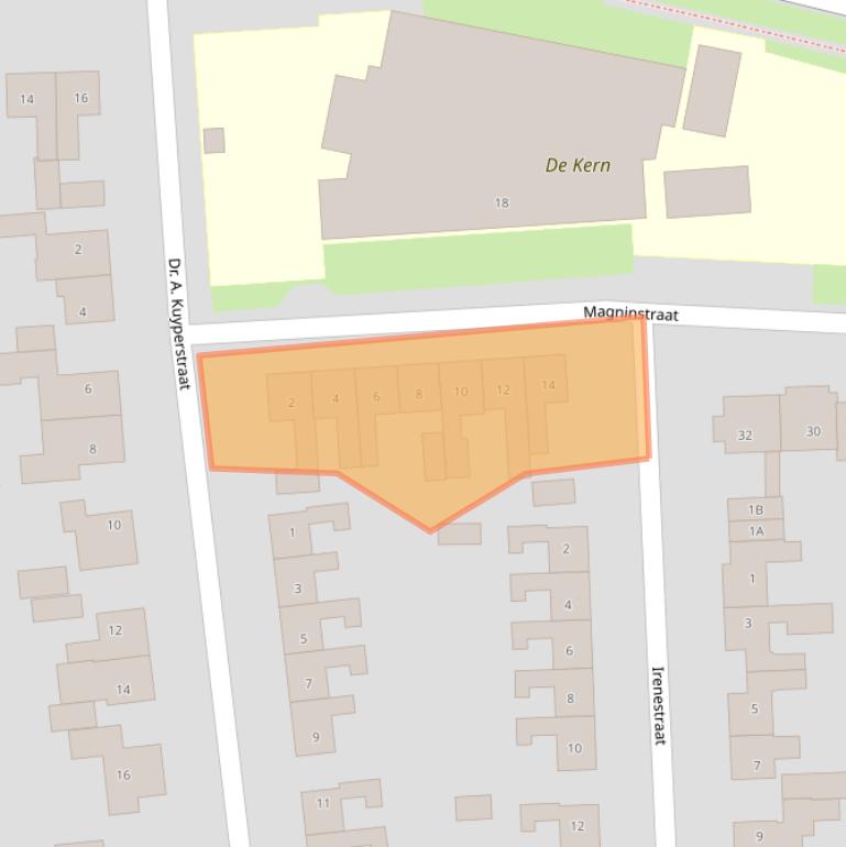 Kaart van postcodegebied 9645AM.