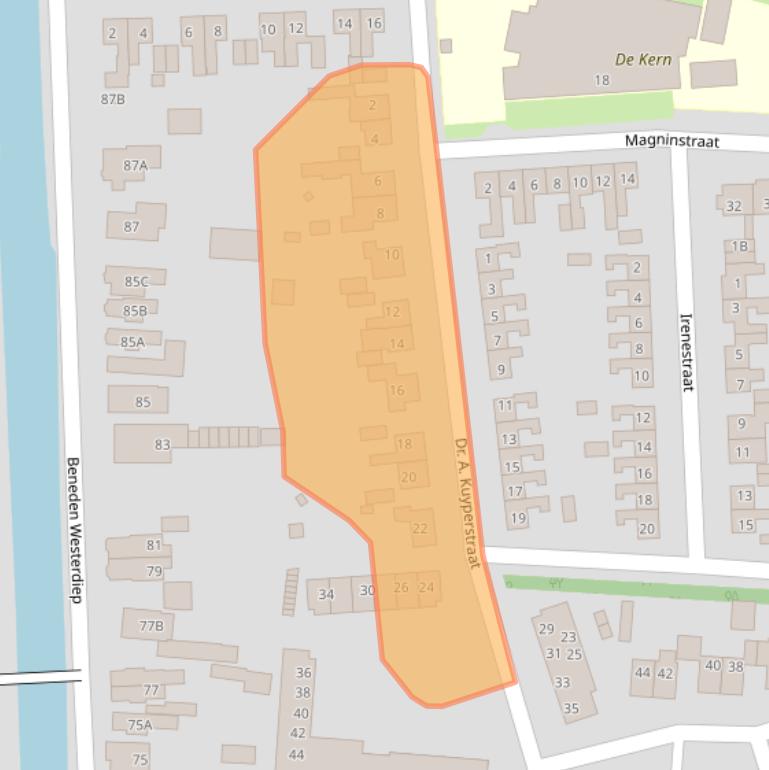 Kaart van postcodegebied 9645AP.