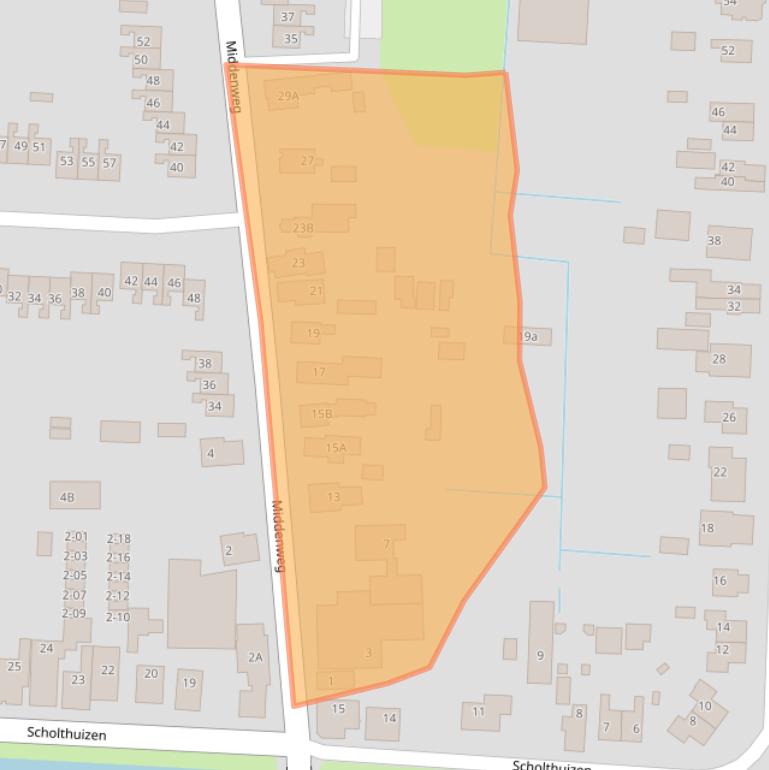 Kaart van postcodegebied 9645BA.