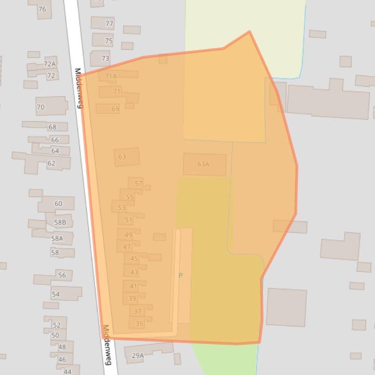 Kaart van postcodegebied 9645BB.