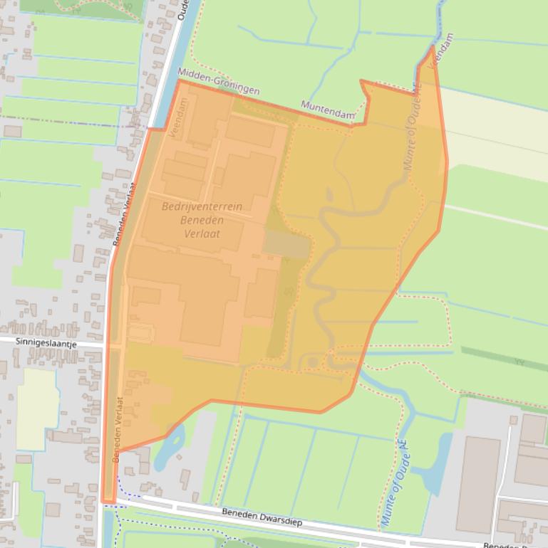 Kaart van postcodegebied 9645BM.