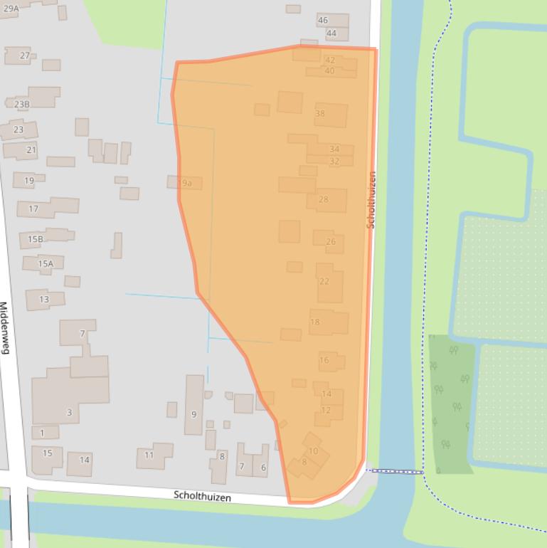 Kaart van postcodegebied 9645BN.
