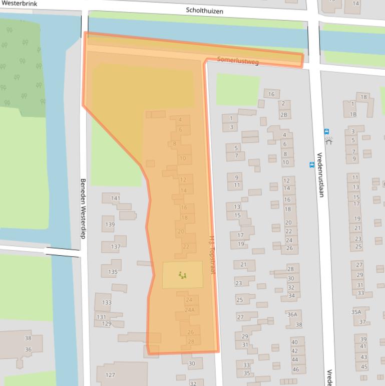 Kaart van postcodegebied 9645CJ.
