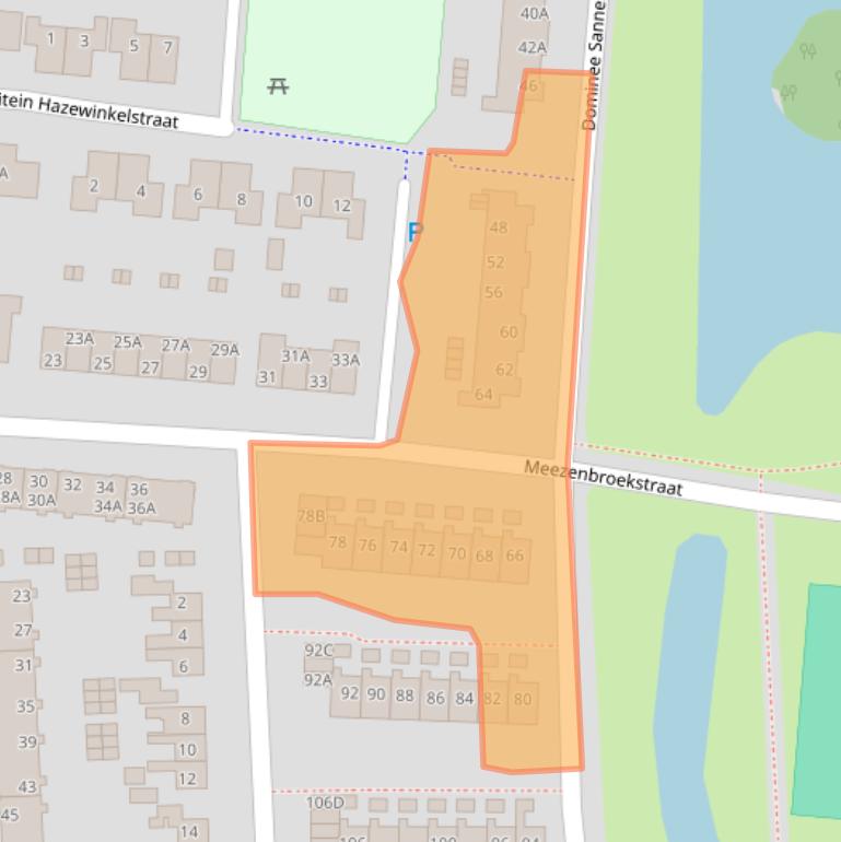 Kaart van postcodegebied 9645EB.