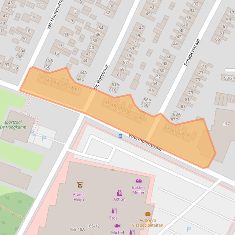 Kaart van postcodegebied 9645EM.