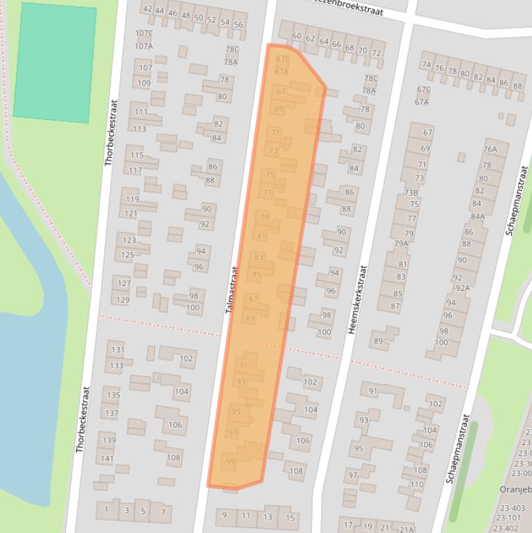 Kaart van postcodegebied 9645GC.