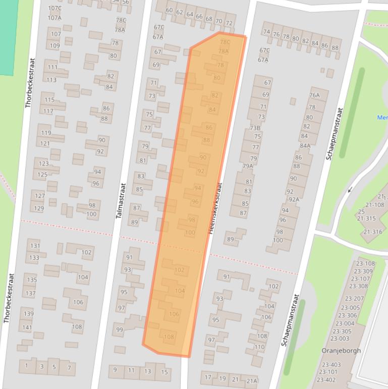 Kaart van postcodegebied 9645GR.