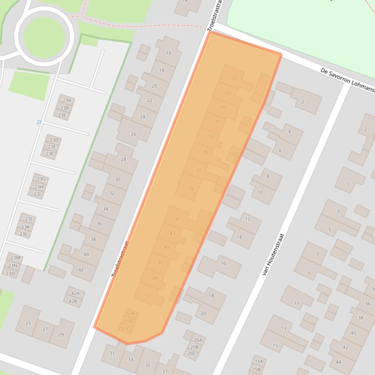 Kaart van postcodegebied 9645JB.