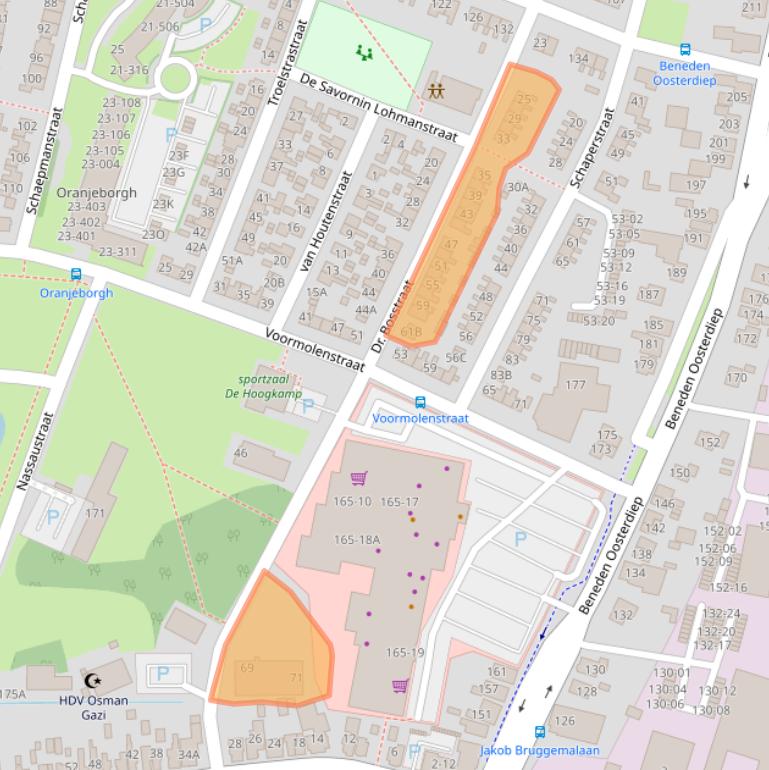 Kaart van postcodegebied 9645JH.