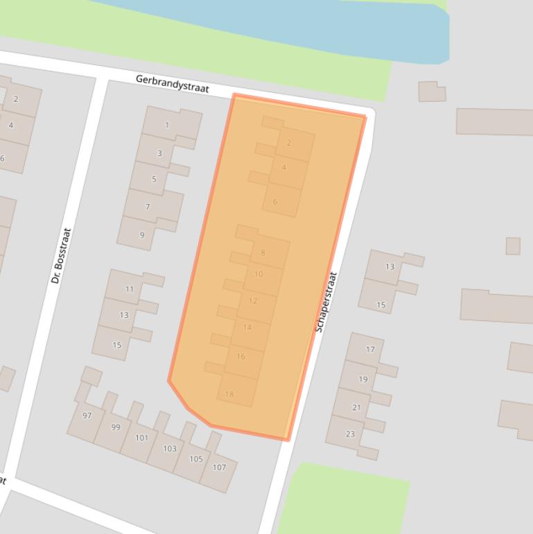 Kaart van postcodegebied 9645KD.