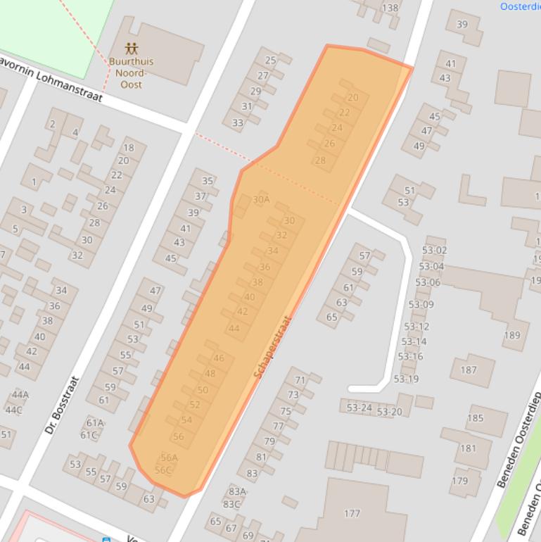 Kaart van postcodegebied 9645KE.