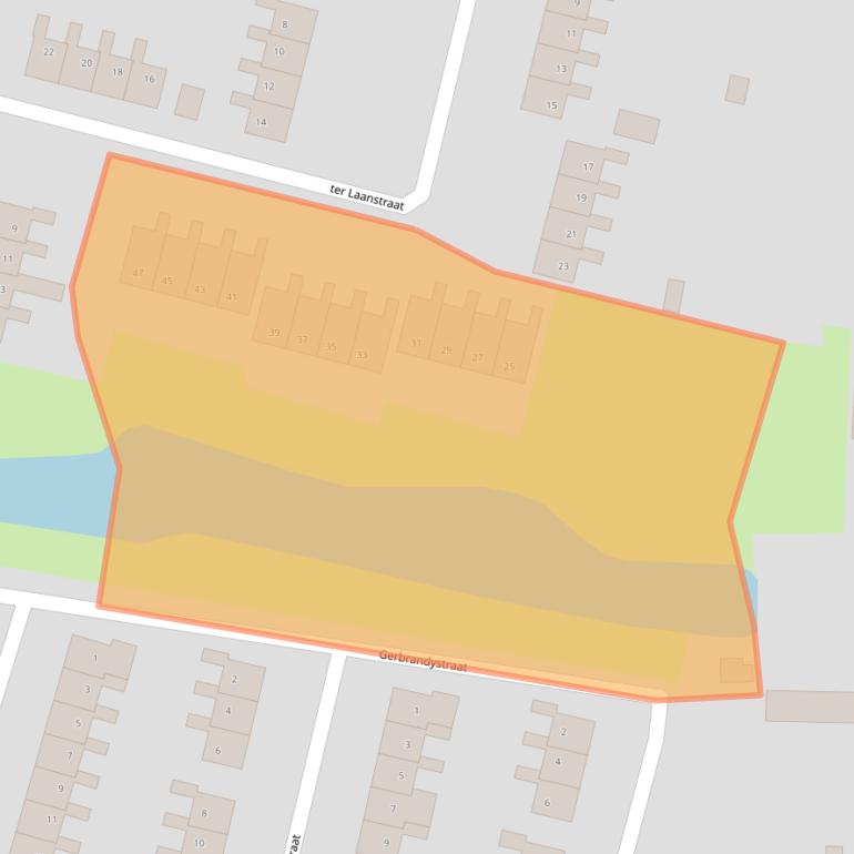 Kaart van postcodegebied 9645KH.