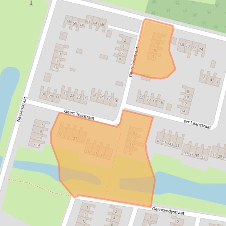 Kaart van postcodegebied 9645KK.