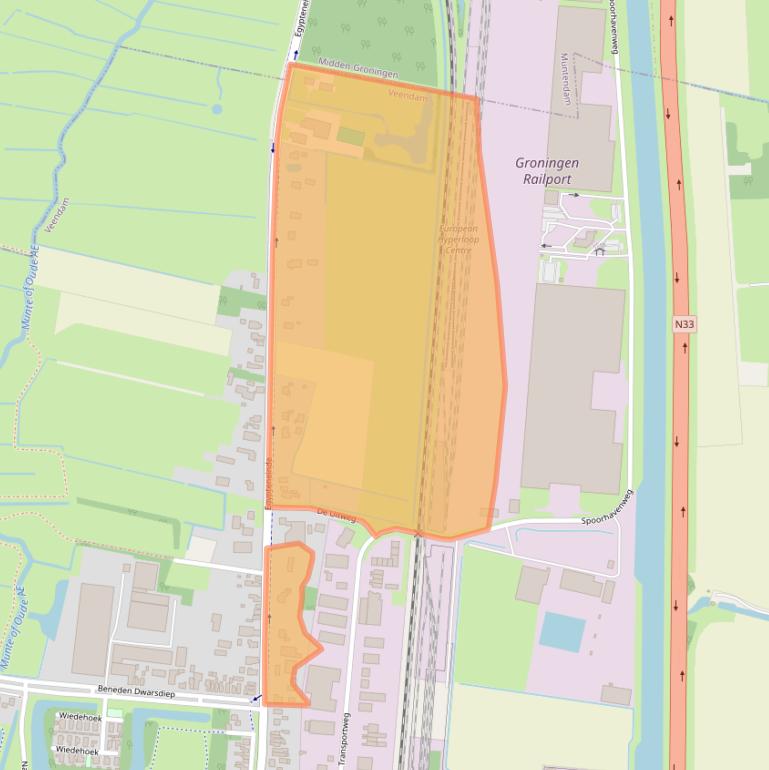 Kaart van postcodegebied 9645LE.
