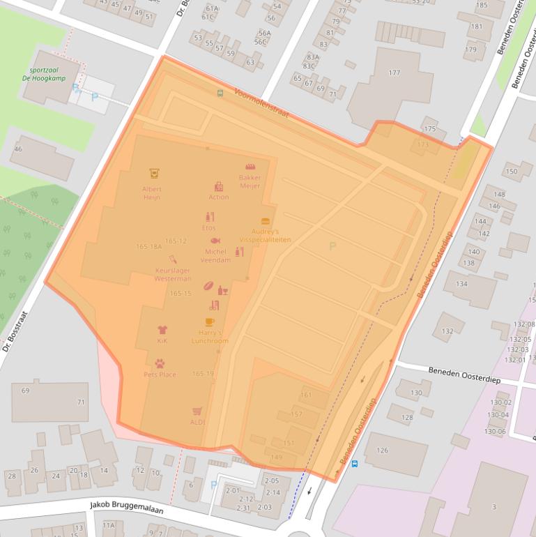 Kaart van postcodegebied 9645LN.