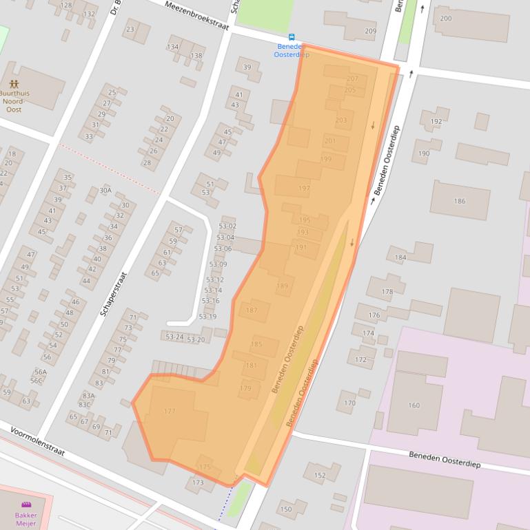 Kaart van postcodegebied 9645LP.