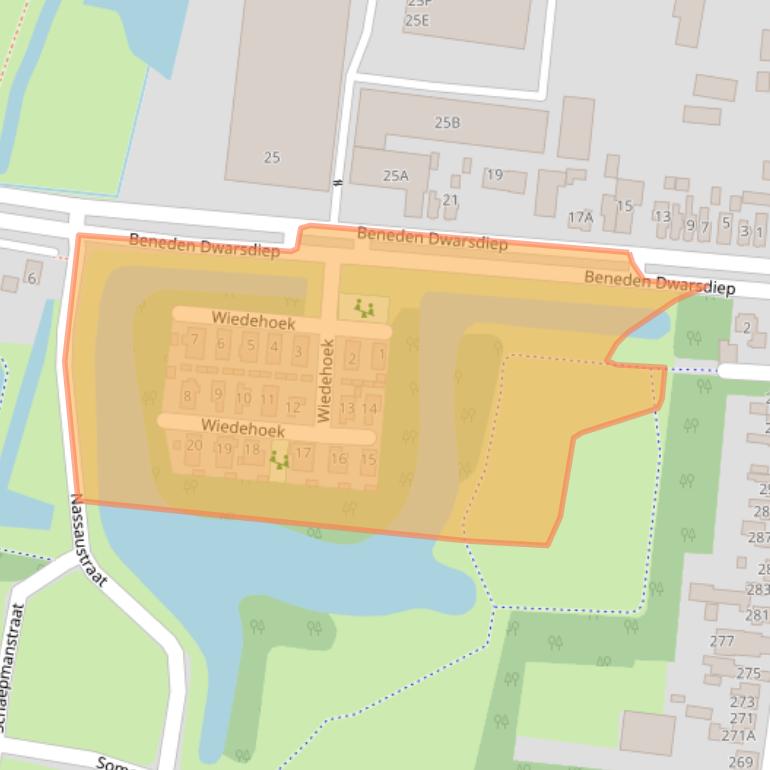 Kaart van postcodegebied 9645LW.