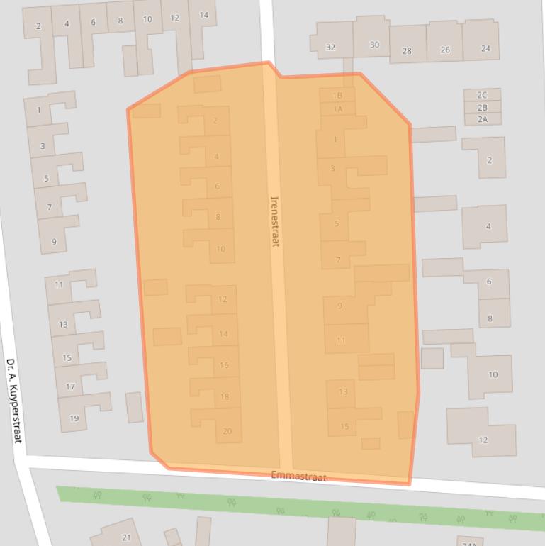 Kaart van postcodegebied 9645NN.