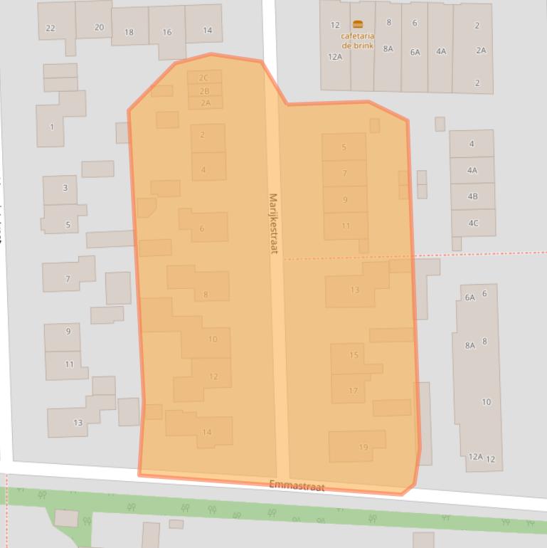 Kaart van postcodegebied 9645NR.