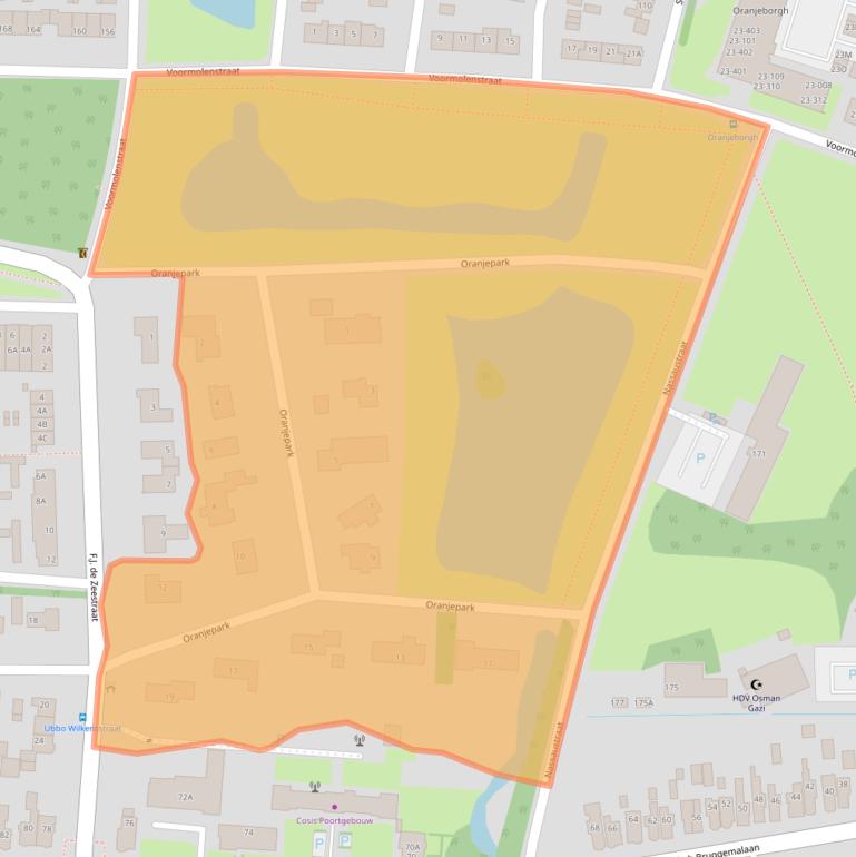 Kaart van postcodegebied 9645NT.