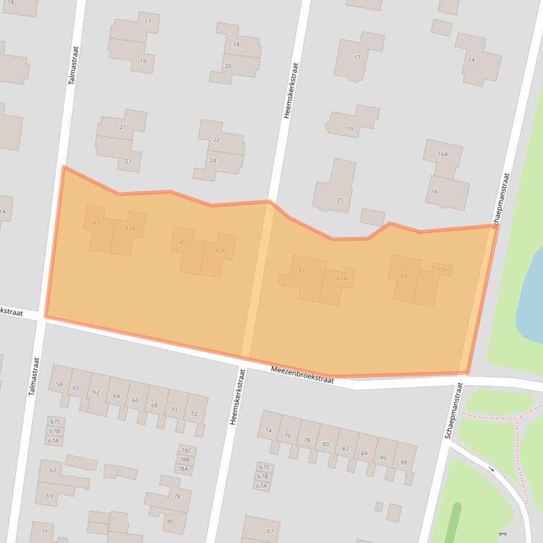 Kaart van postcodegebied 9645PC.