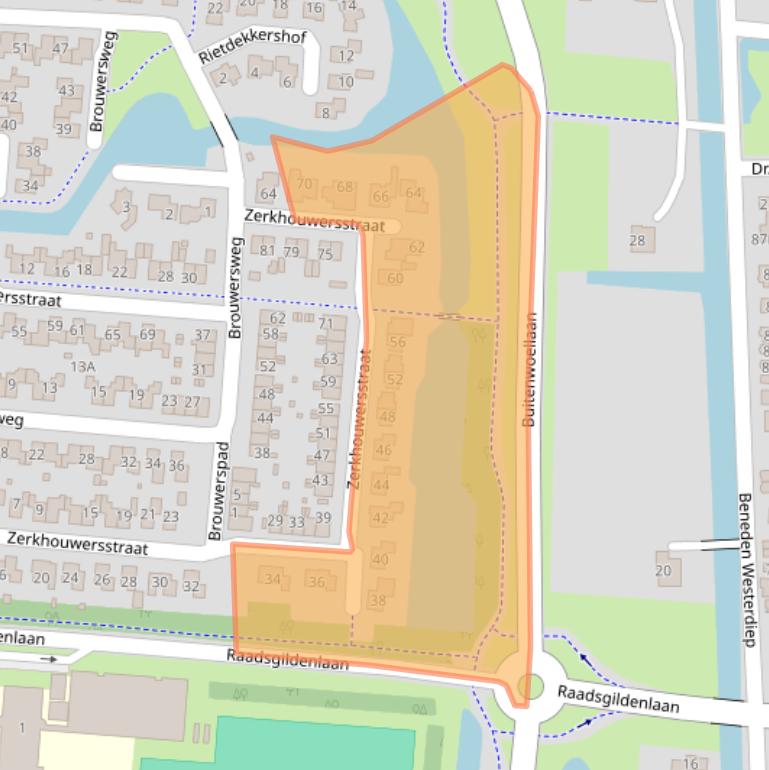 Kaart van postcodegebied 9646AC.