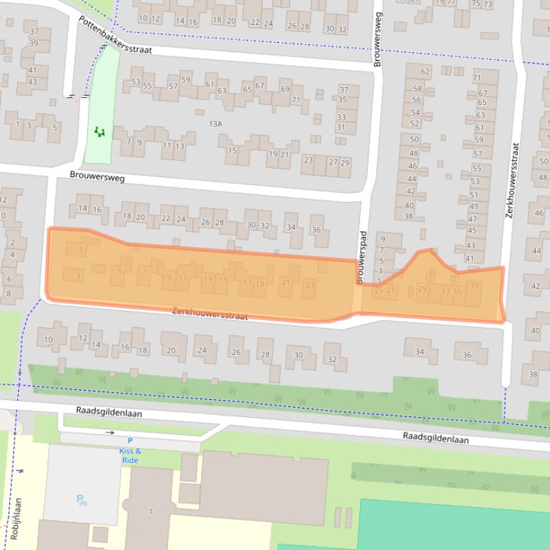 Kaart van postcodegebied 9646AE.